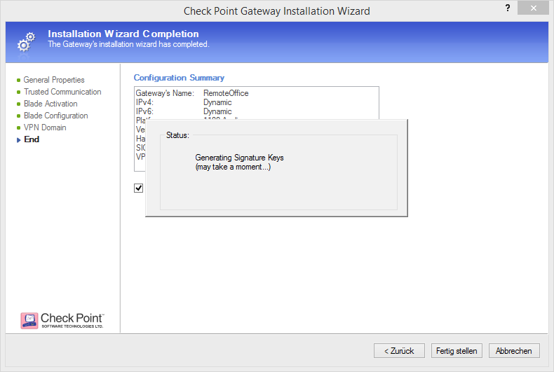 checkpoint policy based vpn