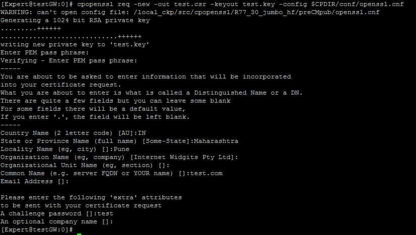 Generate Certificate Using Openssl Private Key