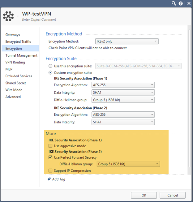 check point vpn compression