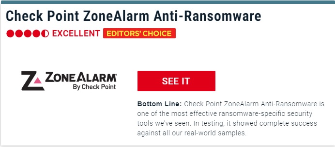 Check Point ZoneAlarm Anti-Ransomware Review