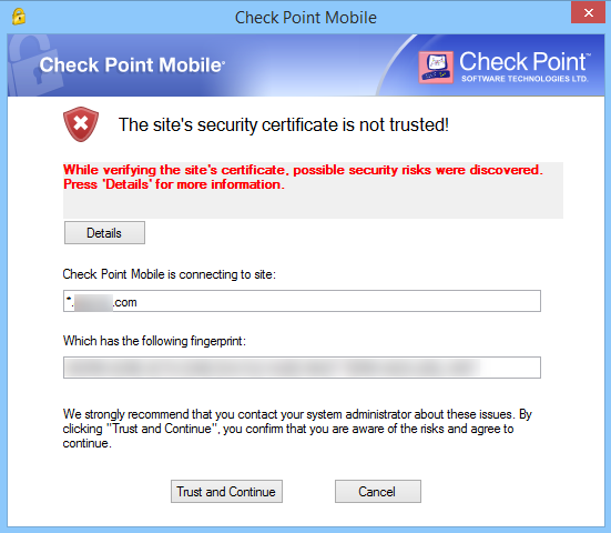 Check Point Mobile VPN E75.20 mac
