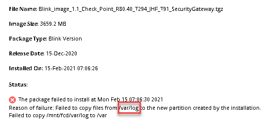 R80.40 upgrade using blink fails: Failed to copy f... - Check Point ...