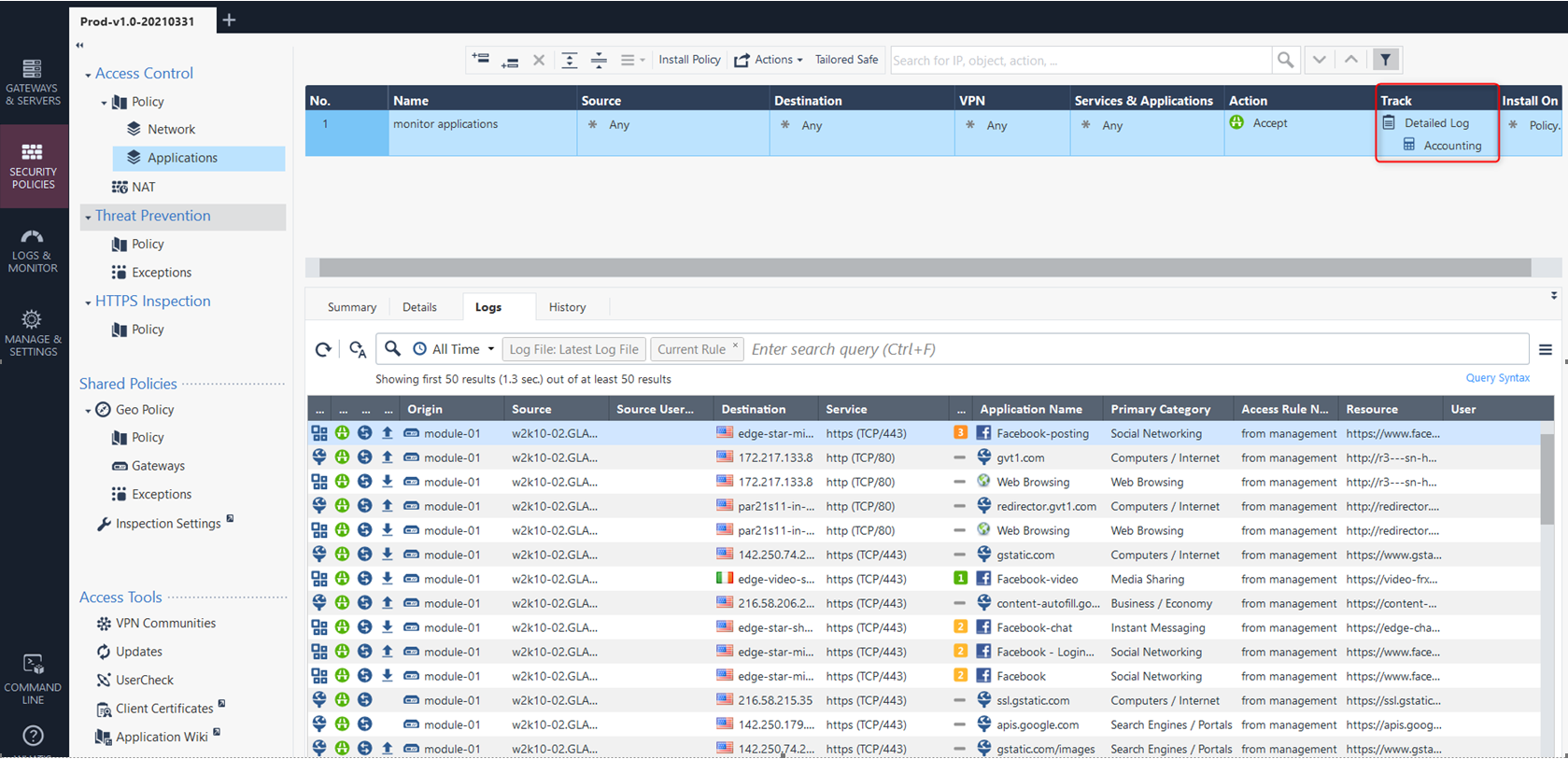 Solved: Monitor the application usage for our users - Check Point CheckMates
