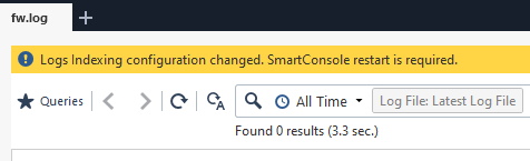 Logs Indexing Error (R80.30) SmartLog - Check Point CheckMates