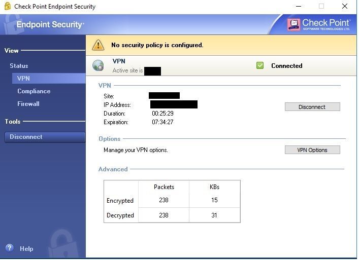 Check point endpoint security vpn не запускается на windows 10