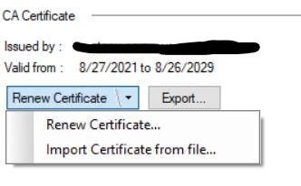checkpoint renew internal ca certificate