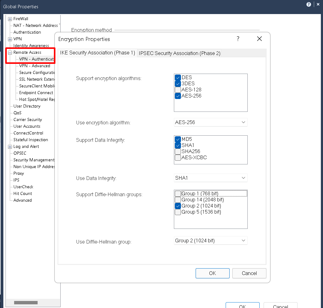 Solved: IKE failure : Reason unsupported encryption algori... - Check ...