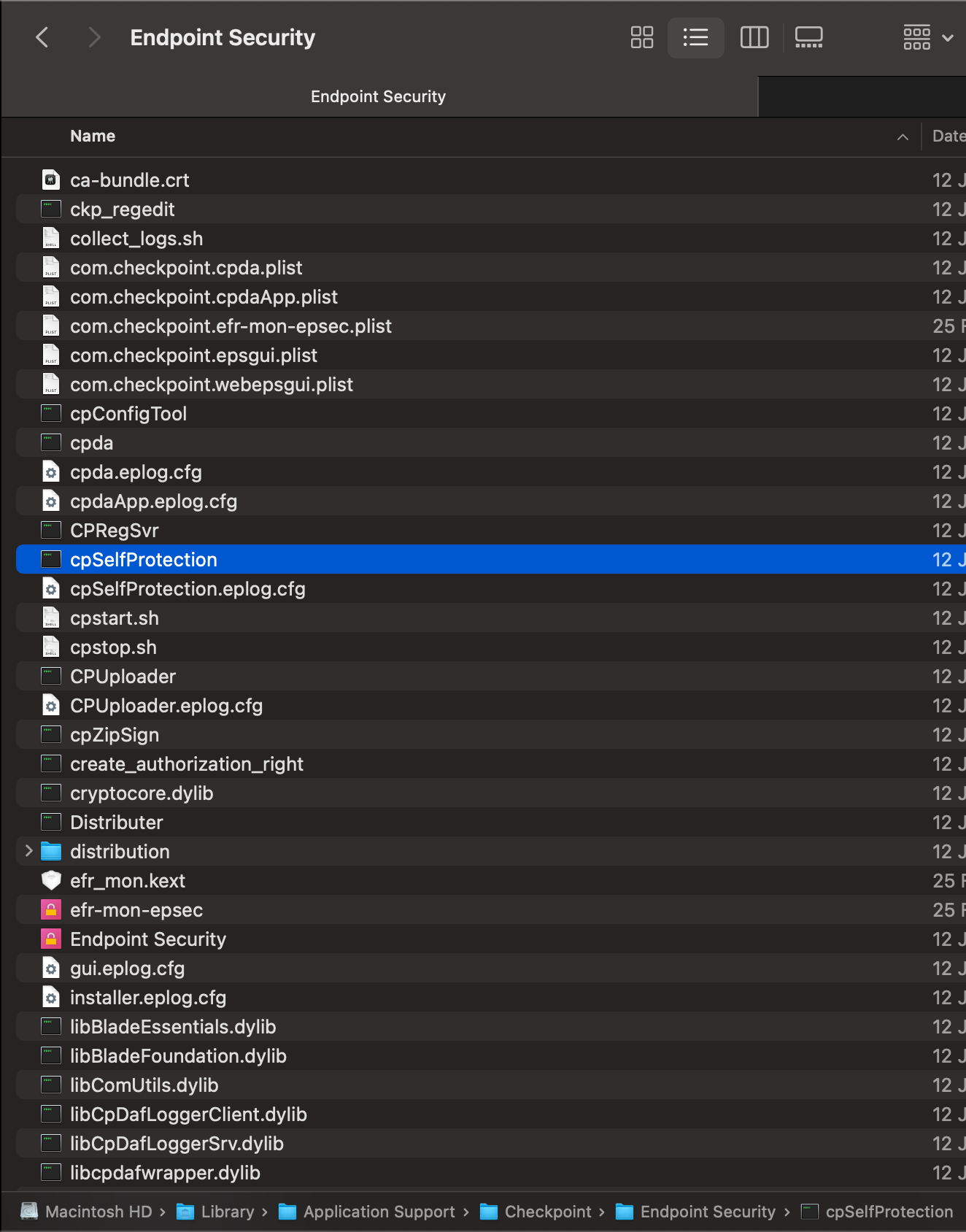 Remove Endpoint Security macOS - Default cpSelfPro... - Check Point