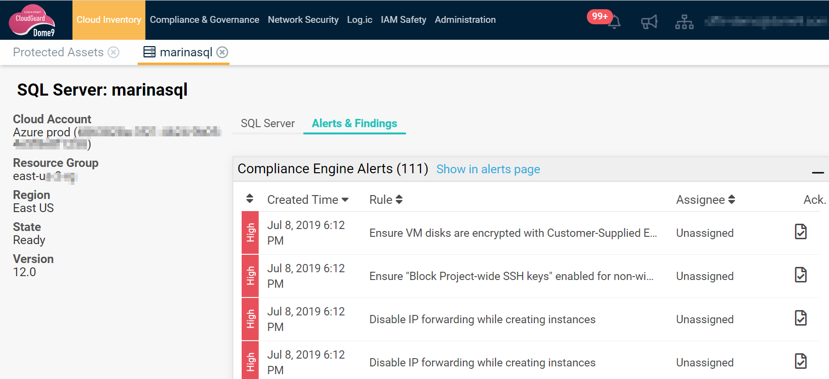 New CloudGuard Dome9 Feature: Alerts tab in Entity... - Page 2 - Check ...