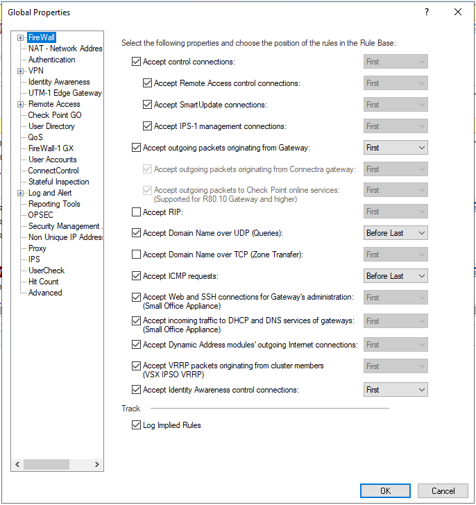 Implied Rules -SERVICE ICMP-PROTO - Check Point CheckMates