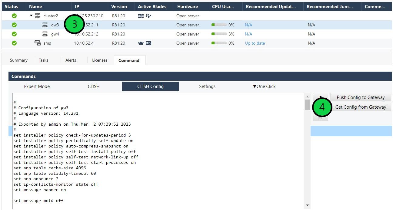 Get and Push GAIA CLISH Configs SmartConsole Ext... - Check Point ...