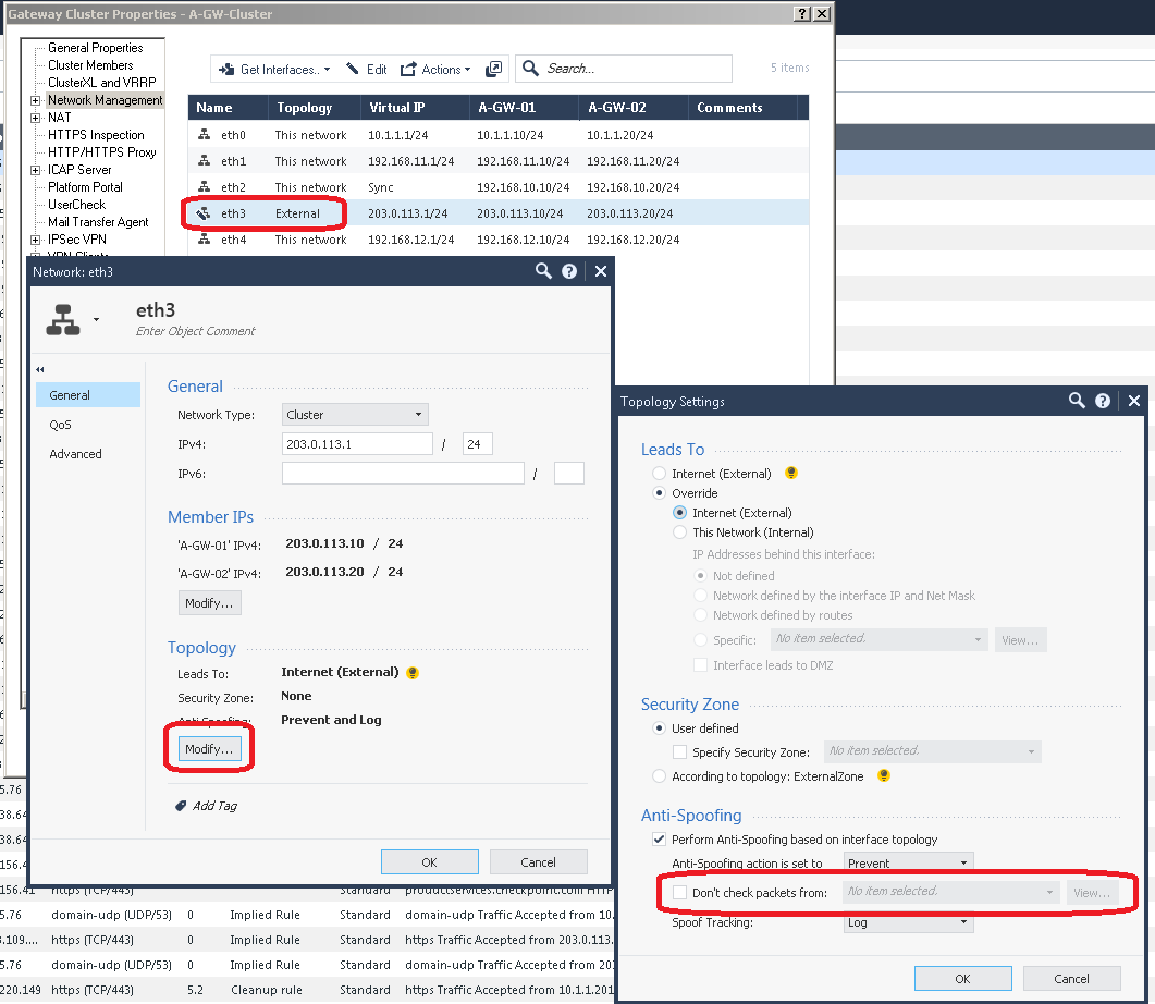 Solved: exclude anti-spoofing for communication from speci... - Check ...