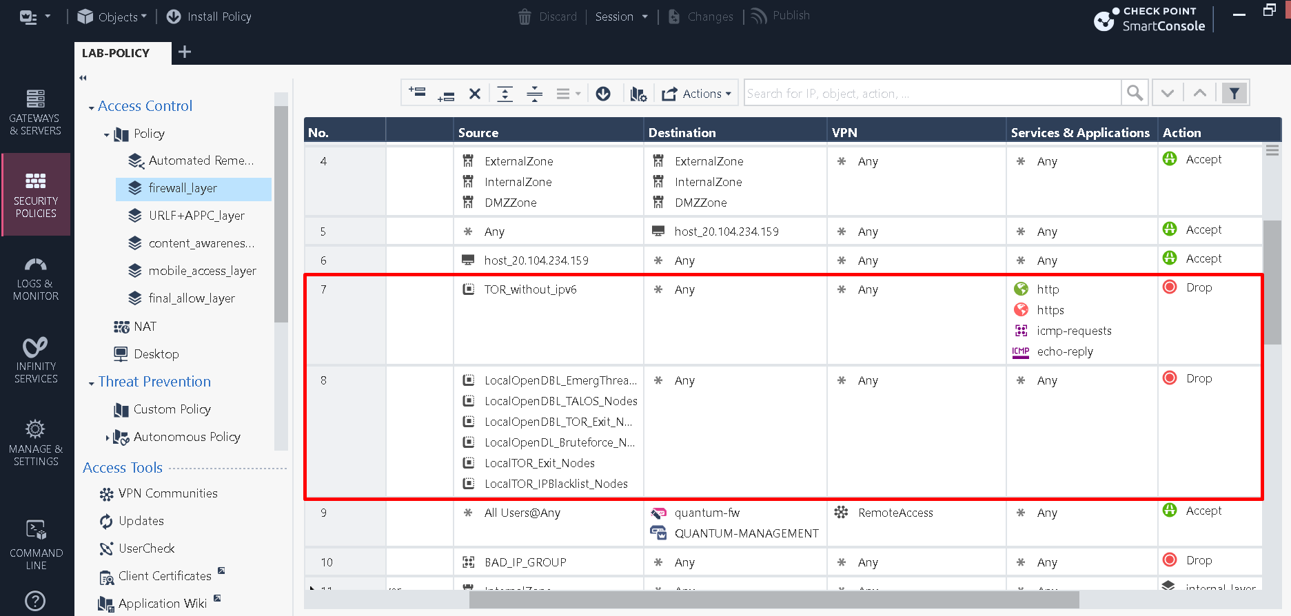 checkpoint global domain assignment