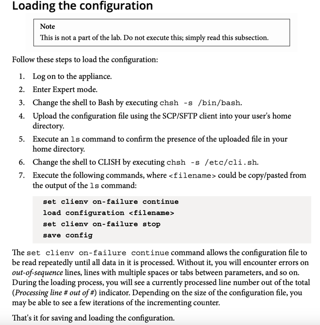 SCP documentation does not match required configuration- build