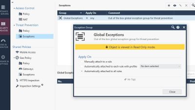 Global Exceptions