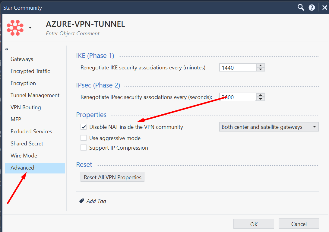 IPSec Tunel - no nat in outbound traffic - Check Point CheckMates