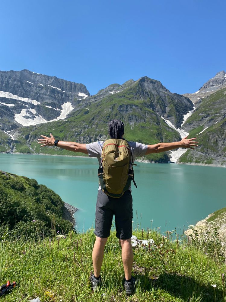 Emosson mountain barrage lake, 2000m above the sea level. Just a regular hike, nothing special but the views