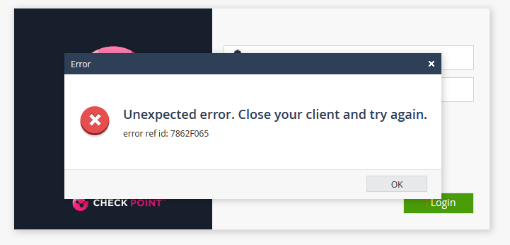 Solved: SmartView error ref id 7862F065 - Check Point CheckMates