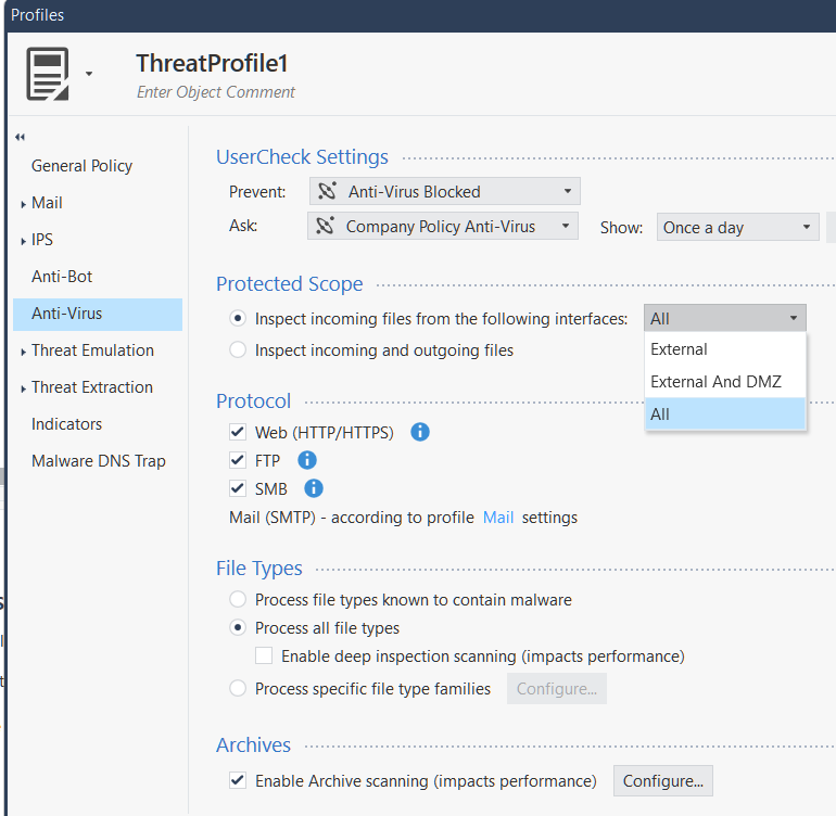 Threat Prevention requires topology to be defined ... - Check Point ...
