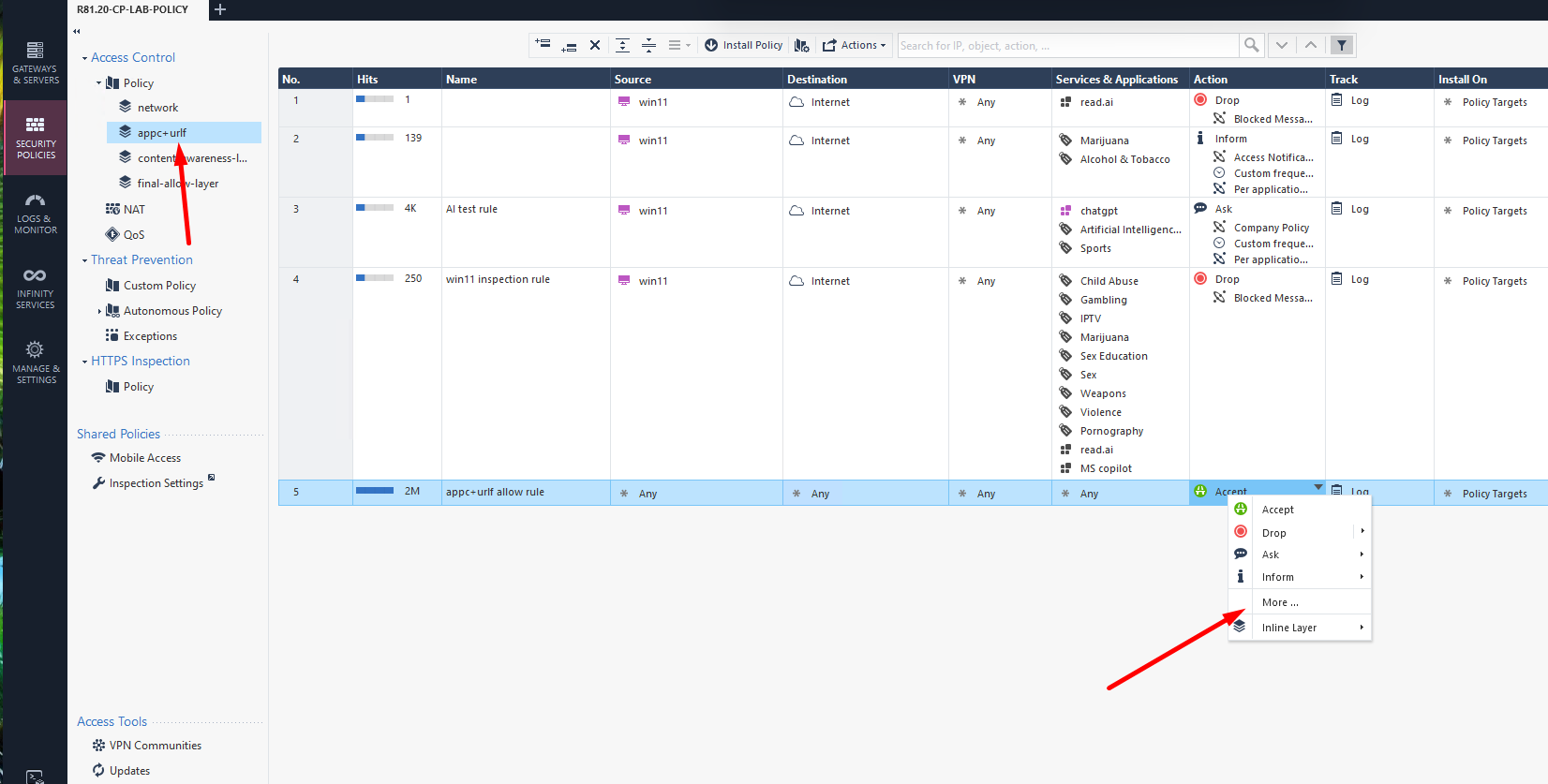 Solved: Certain options missing under action column in man... - Check ...
