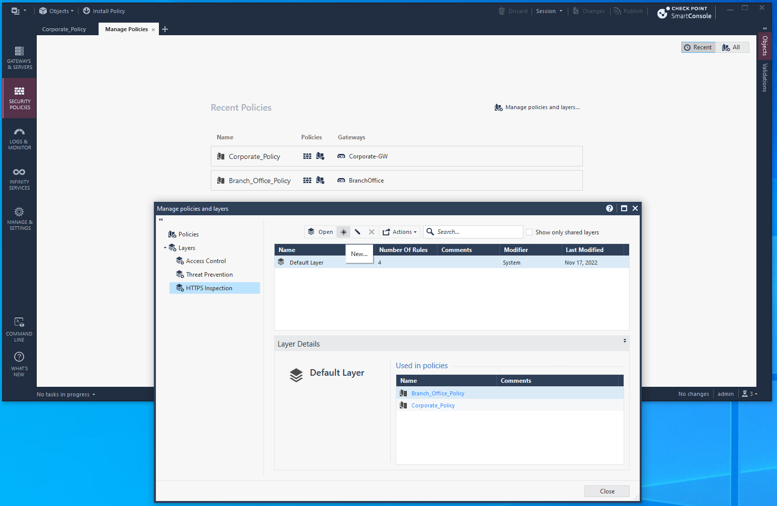 Managing multiple gateways with separate policies ... - Check Point ...