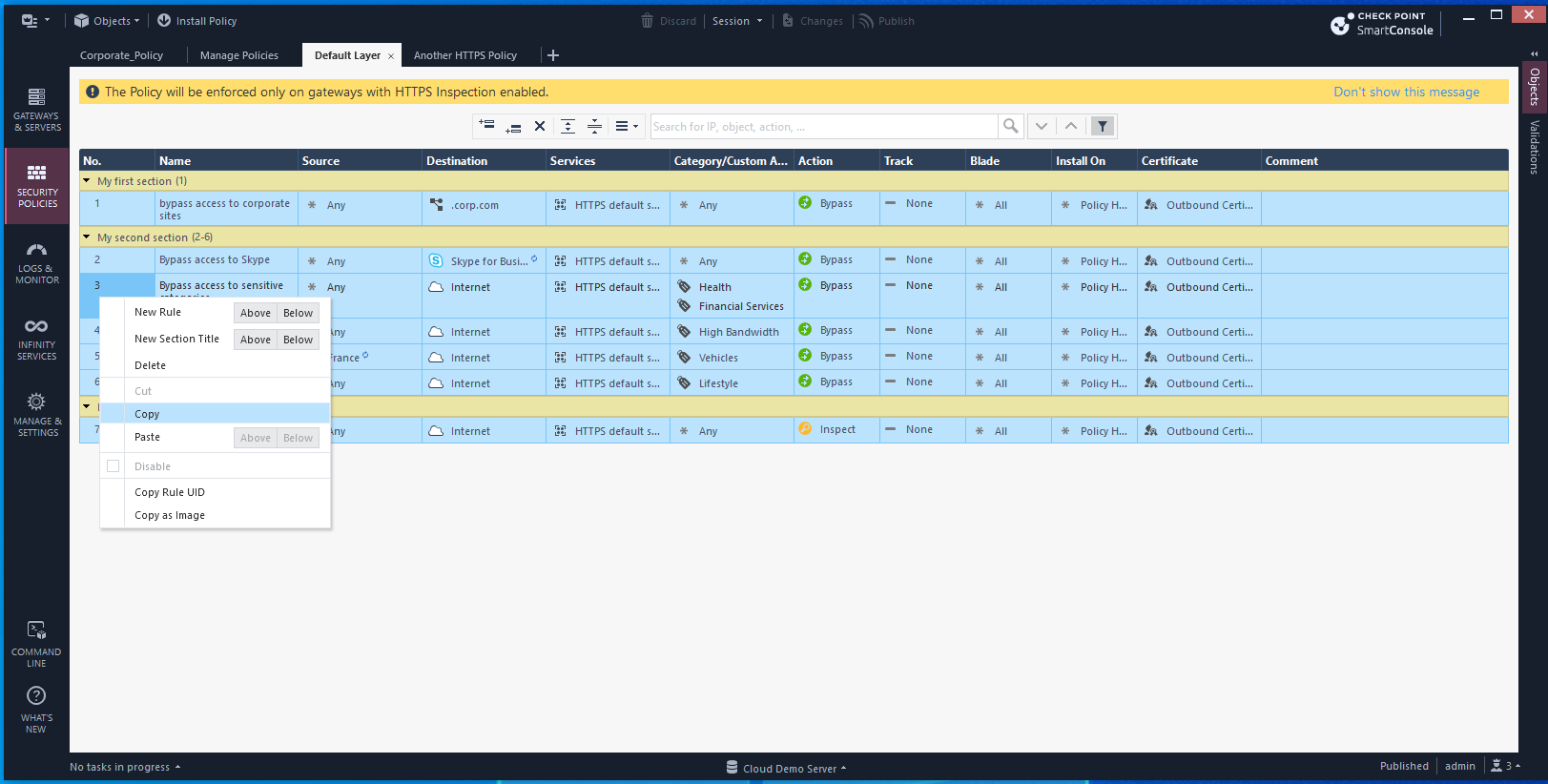 Managing multiple gateways with separate policies ... - Check Point ...