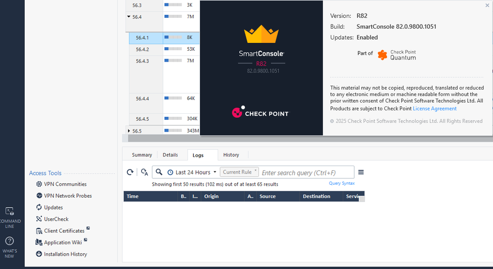 CheckPoint R82 SmartConsole Log Issue 1051.png