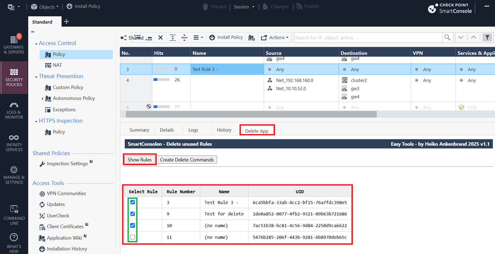SmartConsole Extension - Easy deletion of unused r... - Check Point ...