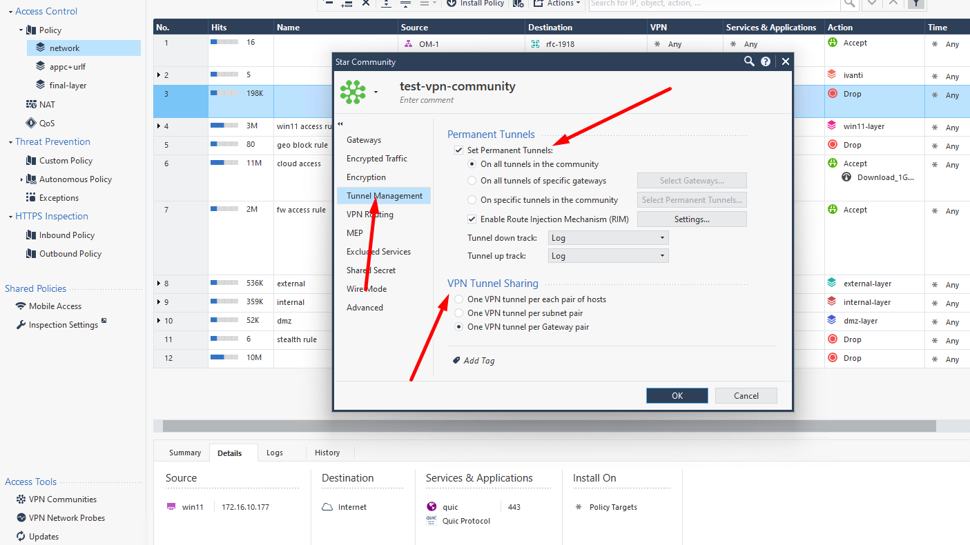 Traffic through the VPN trusted interface is sent ... - Check Point ...