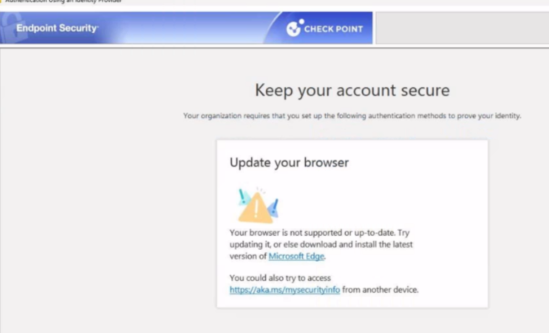 Solved: Embedded Browser not supported error during SAML a... - Check ...