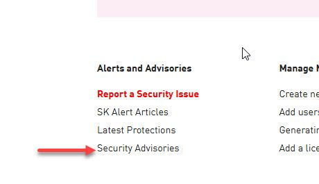 Solved: Support site security advisories link - Check Point CheckMates