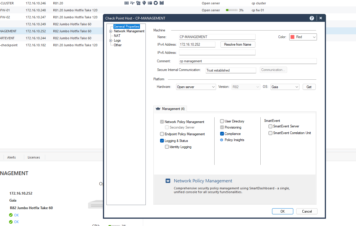 SmartEvent options greyed out - Check Point CheckMates