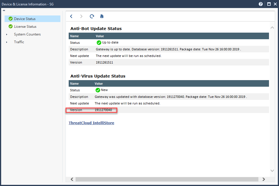 Anti-Virus 20191127 update issue? - Check Point CheckMates