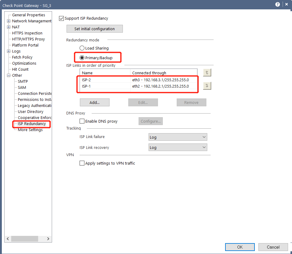 ISP Redundancy Configuration In Primary/backup Mod... - Check Point ...