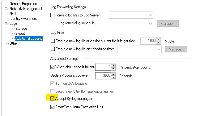 Sending Syslog to logging server pt 2 - Check Point CheckMates