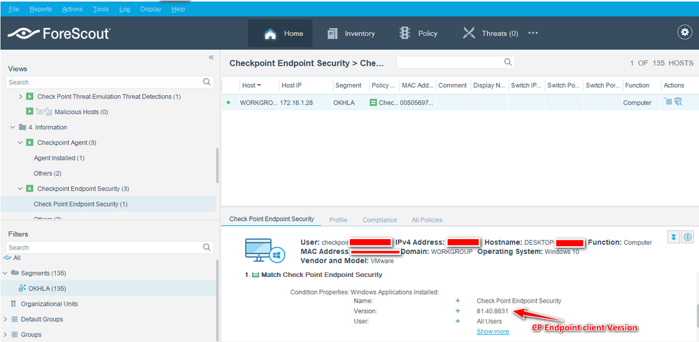 CP Endpoint Version Information