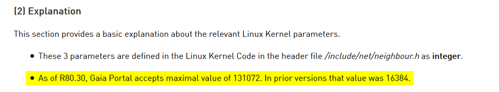 Re Arp Table Size Of Entires Check Point Checkmates