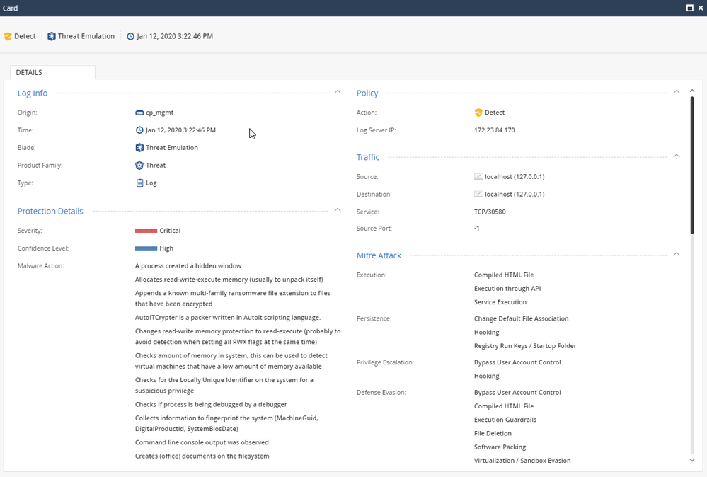 MITRE ATT&CK on SmartLog
