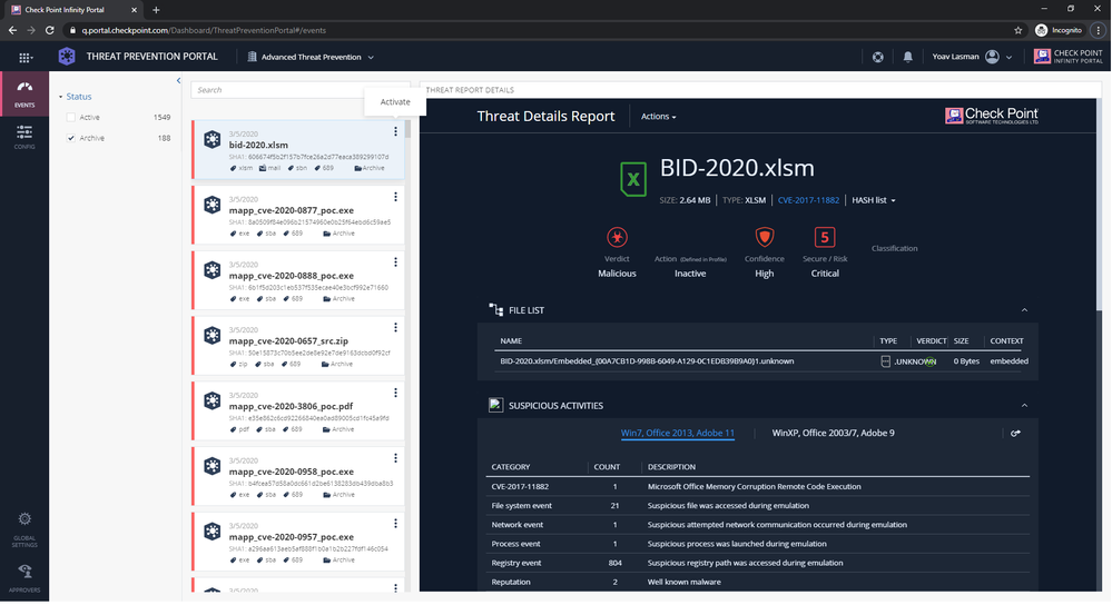 Archive your reports for historical reviews