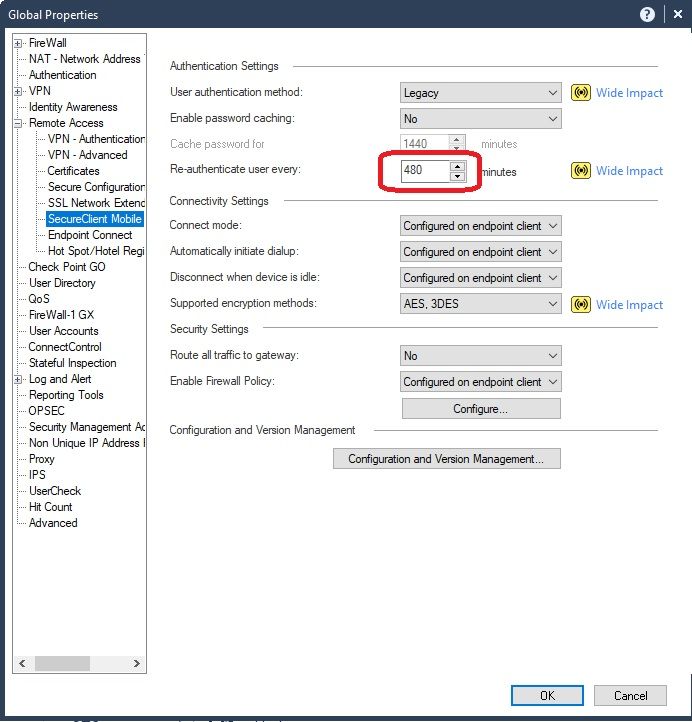 Solved How to increase VPN timeout limits? Check Point CheckMates