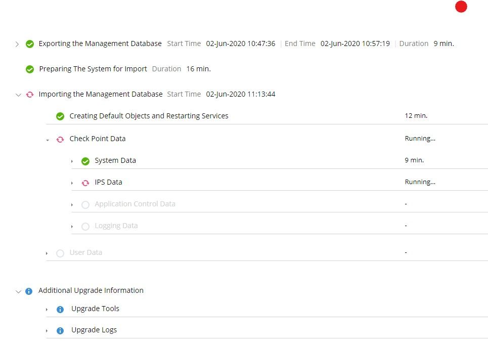Upgrade Reporter Progress (R80.30->R80.40 Standalo... - Check Point ...