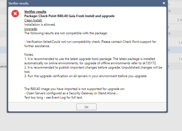 upgrade option missing 80.40 - Check Point CheckMates
