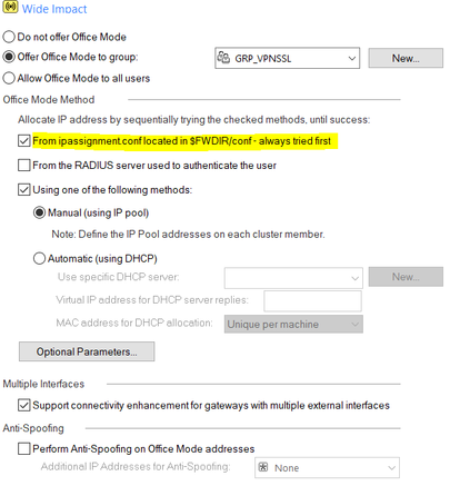 checkpoint ip assignment file