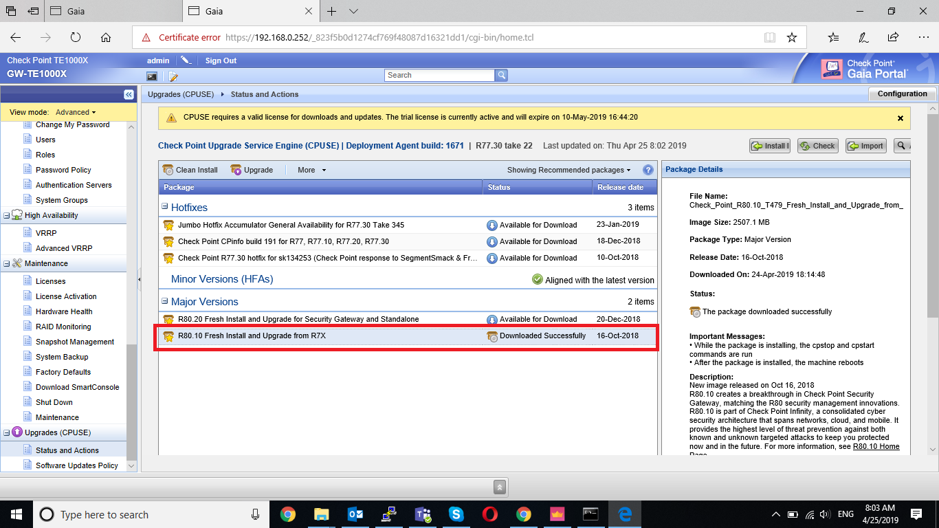 Is it possible to schedule Minor release installat... - Check Point ...