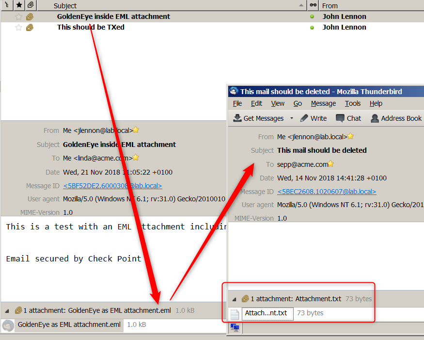This is the scanned email arriving at the recipient with removed GoldenEye attachment