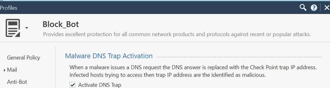 DNS-trap Profile